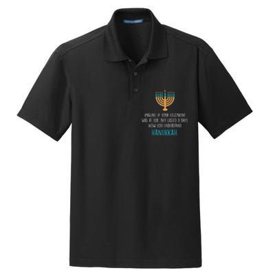 Funny Hanukkah Jewish Holiday Channukah Jew Fun Hanukkah Dry Zone Grid Polo