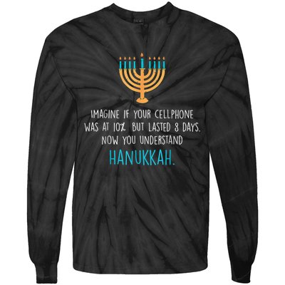 Funny Hanukkah Jewish Holiday Channukah Jew Fun Hanukkah Tie-Dye Long Sleeve Shirt