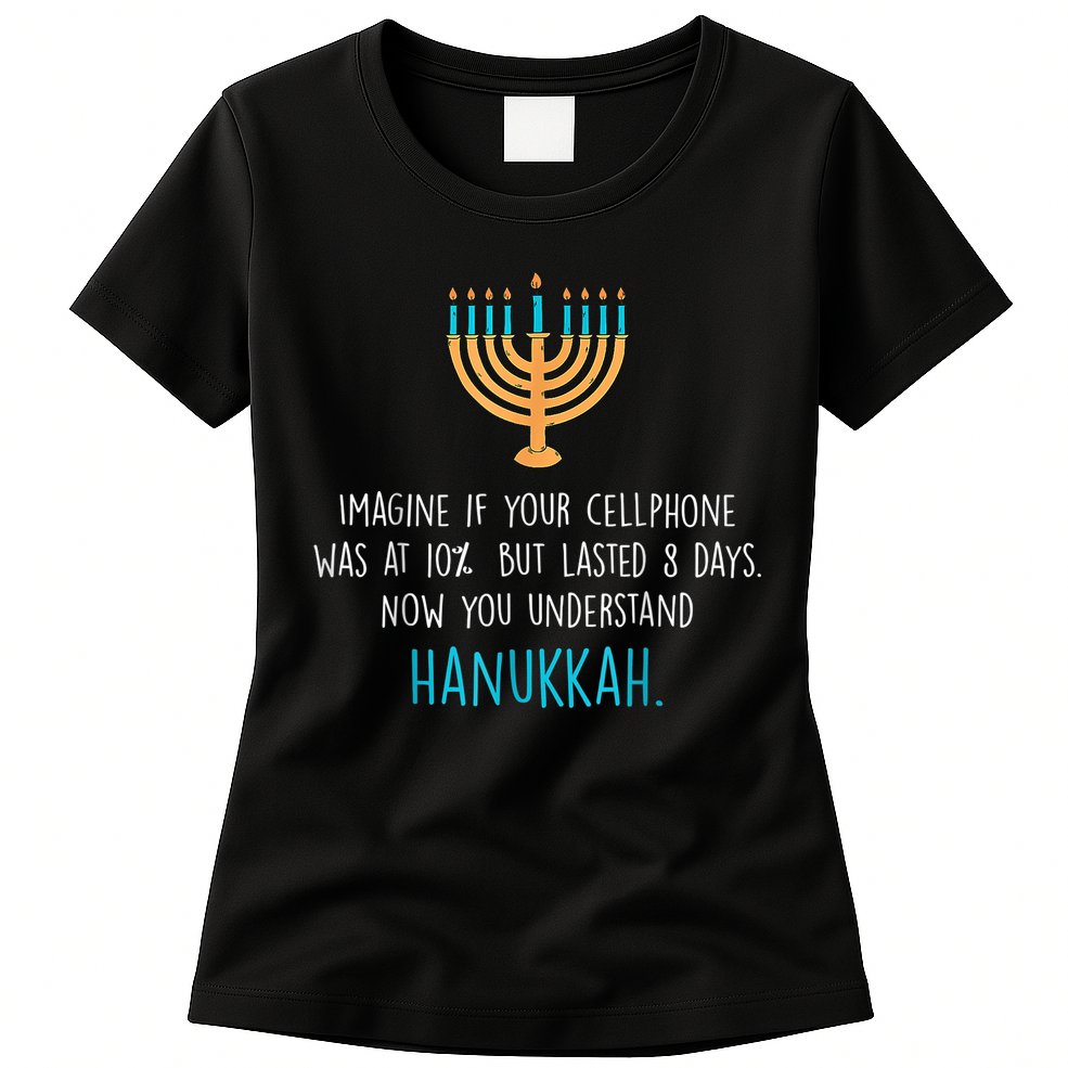 Funny Hanukkah Jewish Holiday Channukah Jew Fun Hanukkah Womens T-Shirt
