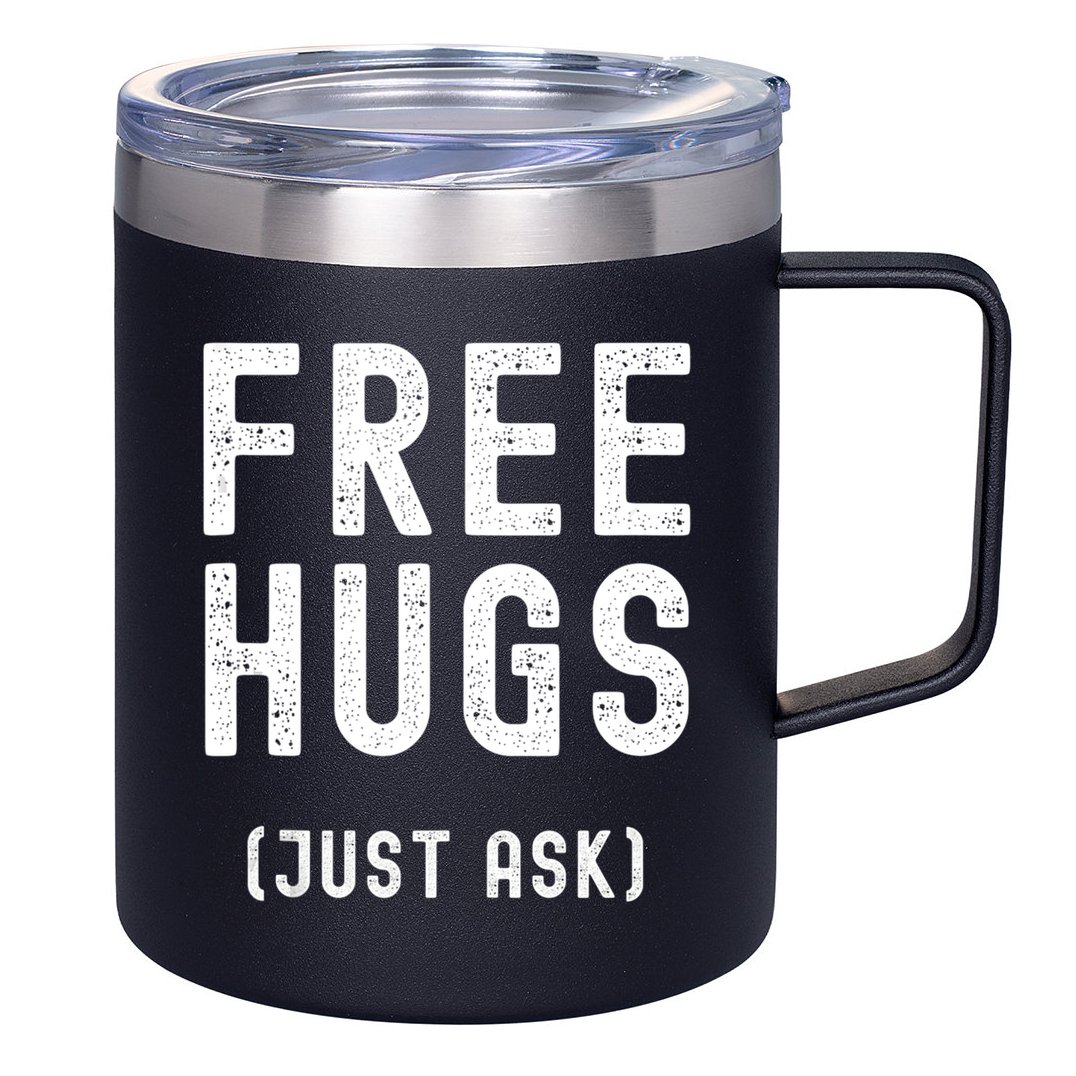Free Hugs Just Ask 12oz Stainless Steel Coffee Mug
