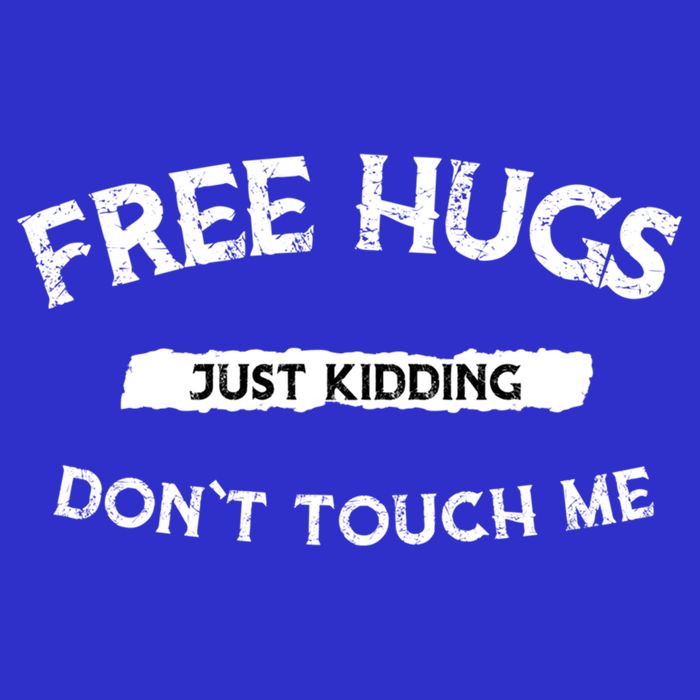 Free Hugs Just Kidding Don`t Touch Me Funny Gift 16 in Basic Backpack