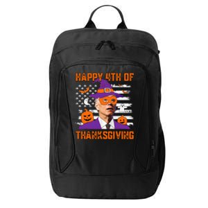 Funny Halloween Joe Biden Confused Happy 4th Of Thanksgiving City Backpack