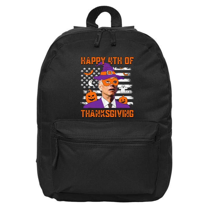 Funny Halloween Joe Biden Confused Happy 4th Of Thanksgiving 16 in Basic Backpack
