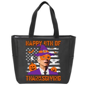 Funny Halloween Joe Biden Confused Happy 4th Of Thanksgiving Zip Tote Bag