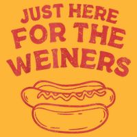 Funny Hotdog Just Here For The Wiener 4th Of July Sustainable Knit Beanie