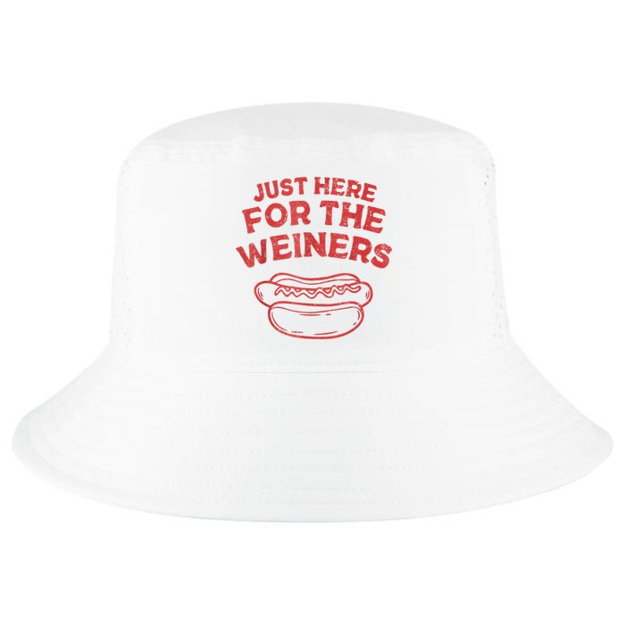 Funny Hotdog Just Here For The Wiener 4th Of July Cool Comfort Performance Bucket Hat