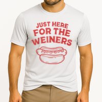 Funny Hotdog Just Here For The Wiener 4th Of July Cooling Performance Crew T-Shirt