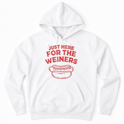 Funny Hotdog Just Here For The Wiener 4th Of July Hoodie