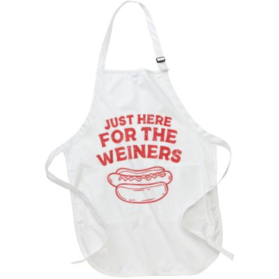Funny Hotdog Just Here For The Wiener 4th Of July Apron