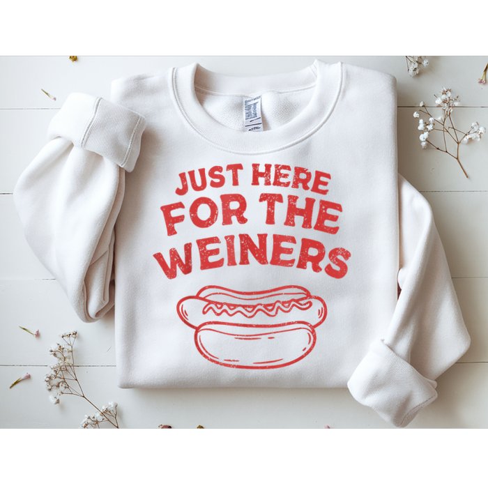 Funny Hotdog Just Here For The Wiener 4th Of July Sweatshirt