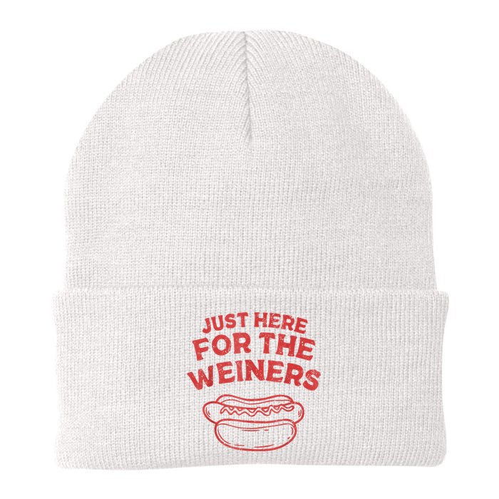 Funny Hotdog Just Here For The Wiener 4th Of July Beanie