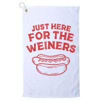Funny Hotdog Just Here For The Wiener 4th Of July Golf Towel