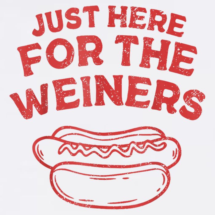 Funny Hotdog Just Here For The Wiener 4th Of July Short Acrylic Beanie
