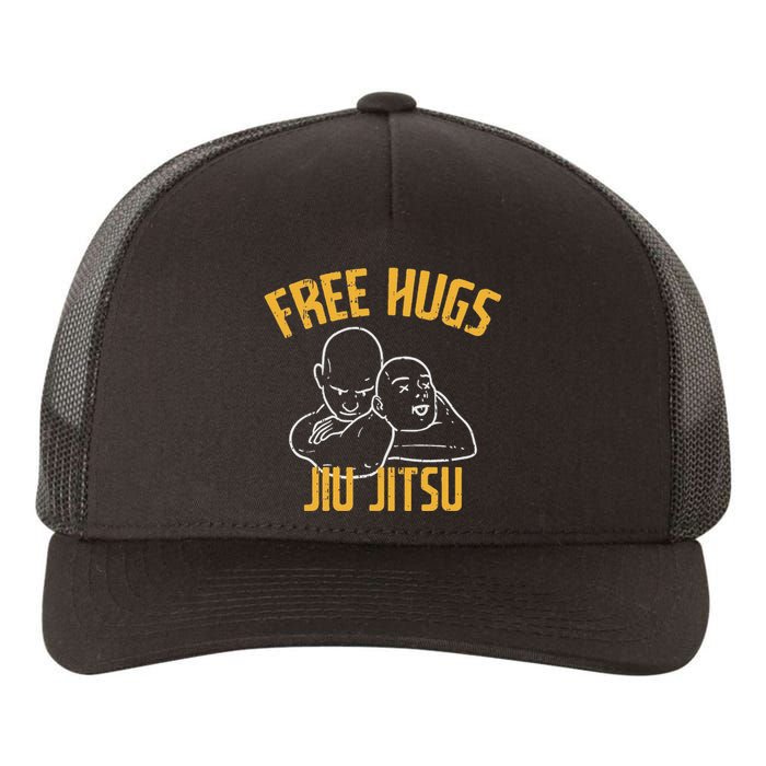 Free Hug Jiu Jitsu Choke Funny Bjj Sports Martial Arts Yupoong Adult 5-Panel Trucker Hat