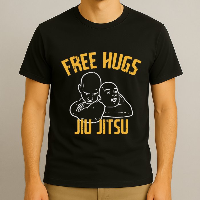 Free Hug Jiu Jitsu Choke Funny Bjj Sports Martial Arts T-Shirt