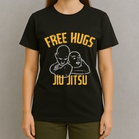 Free Hug Jiu Jitsu Choke Funny Bjj Sports Martial Arts T-Shirt