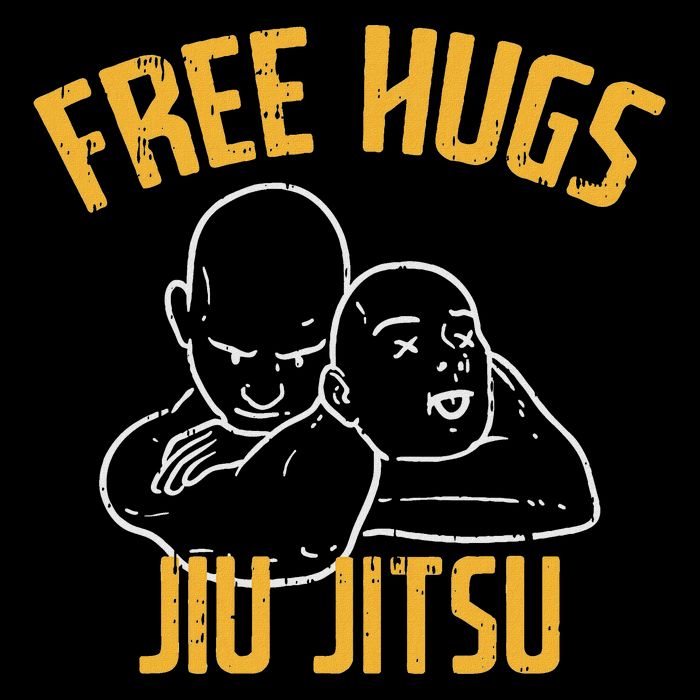 Free Hug Jiu Jitsu Choke Funny Bjj Sports Martial Arts T-Shirt