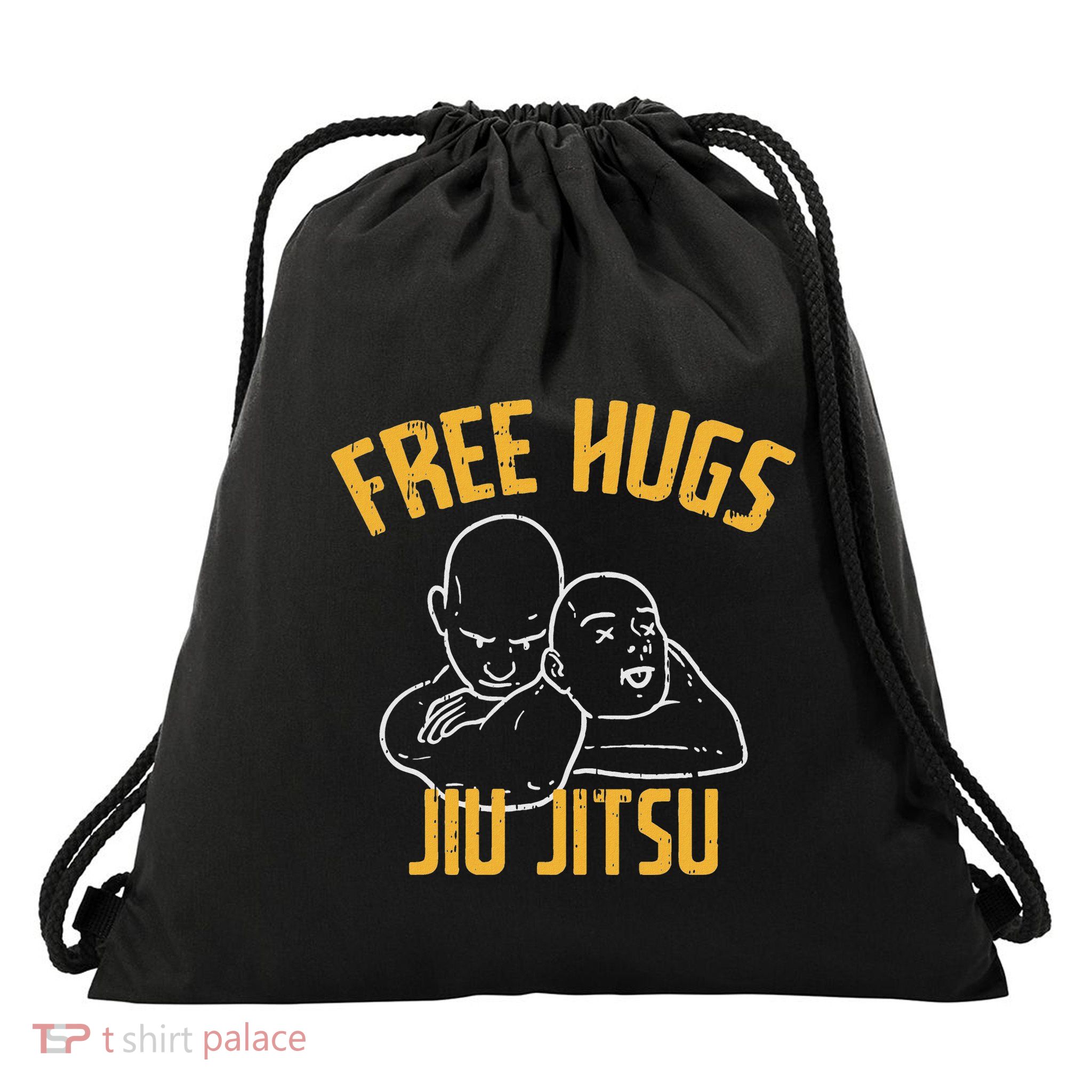 Free Hug Jiu Jitsu Choke Funny Bjj Sports Martial Arts Drawstring Bag