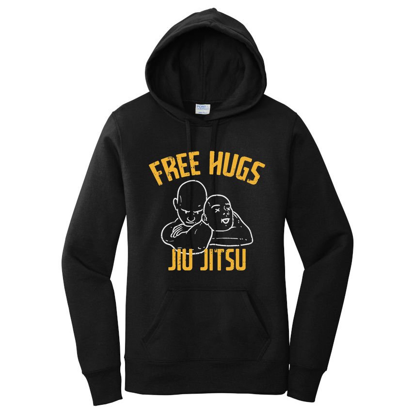 Free Hug Jiu Jitsu Choke Funny Bjj Sports Martial Arts Women's Pullover Hoodie