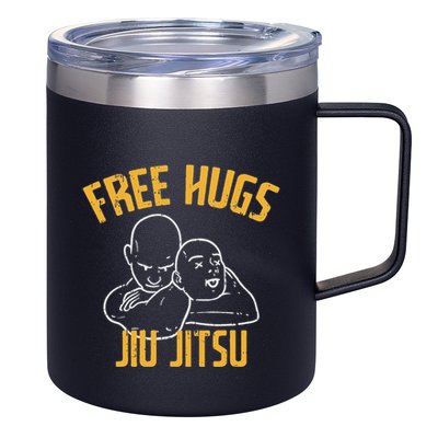 Free Hug Jiu Jitsu Choke Funny Bjj Sports Martial Arts 12oz Stainless Steel Coffee Mug