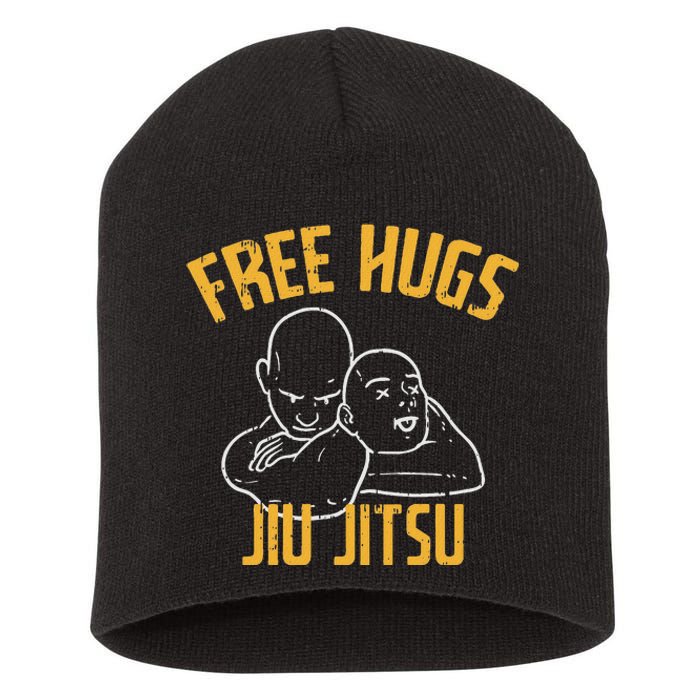 Free Hug Jiu Jitsu Choke Funny Bjj Sports Martial Arts Short Acrylic Beanie