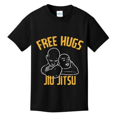 Free Hug Jiu Jitsu Choke Funny Bjj Sports Martial Arts Kids T-Shirt