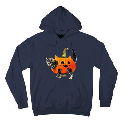 Funny Halloween Jack O Lantern Pumpkin Cat Tall Hoodie