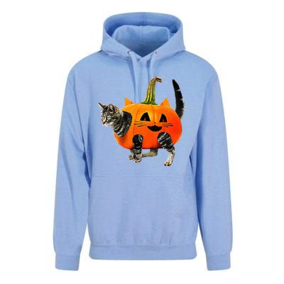 Funny Halloween Jack O Lantern Pumpkin Cat Unisex Surf Hoodie