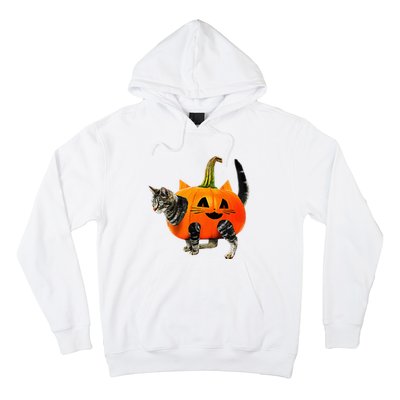 Funny Halloween Jack O Lantern Pumpkin Cat Hoodie