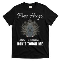 Free Hugs Just Ding Don't Touch Me, Porcupine, Introvert T-Shirt