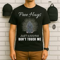 Free Hugs Just Ding Don't Touch Me, Porcupine, Introvert T-Shirt