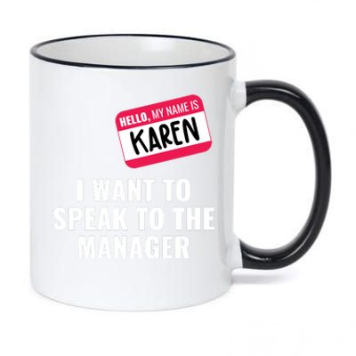 Funny Halloween Karen Costume 11oz Black Color Changing Mug