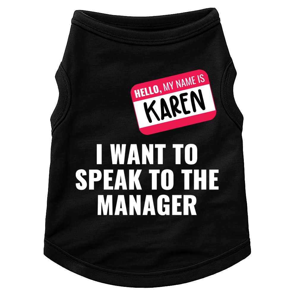 Funny Halloween Karen Costume Doggie Tank