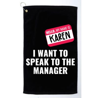 Funny Halloween Karen Costume Platinum Collection Golf Towel