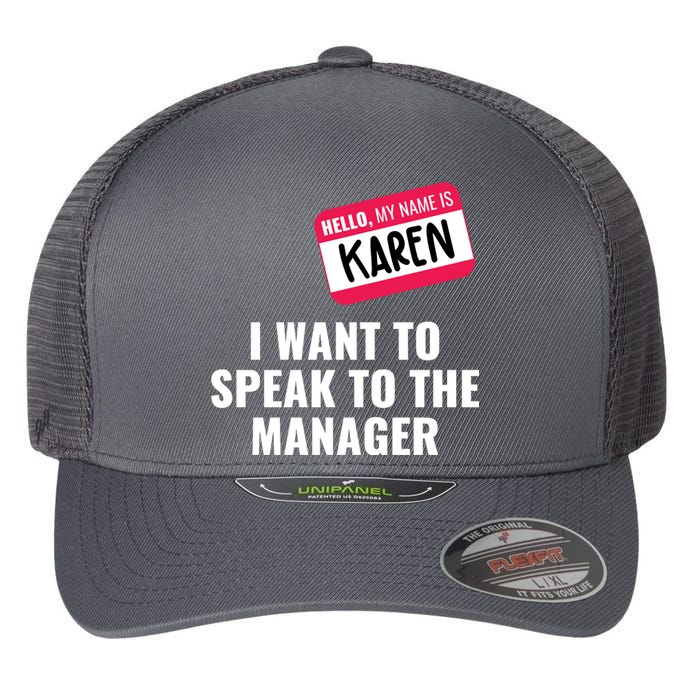 Funny Halloween Karen Costume Flexfit Unipanel Trucker Cap