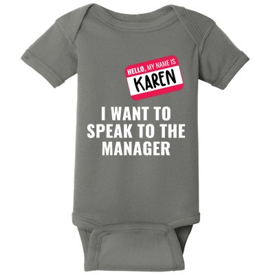 Funny Halloween Karen Costume Baby Bodysuit