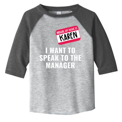 Funny Halloween Karen Costume Toddler Fine Jersey T-Shirt