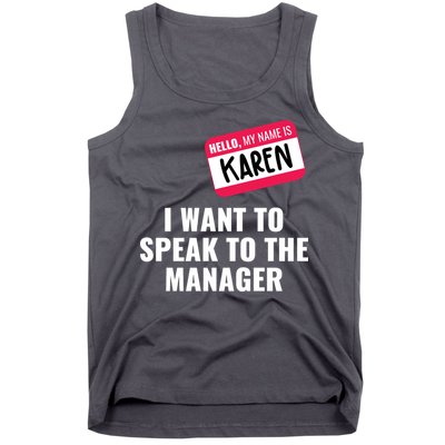 Funny Halloween Karen Costume Tank Top