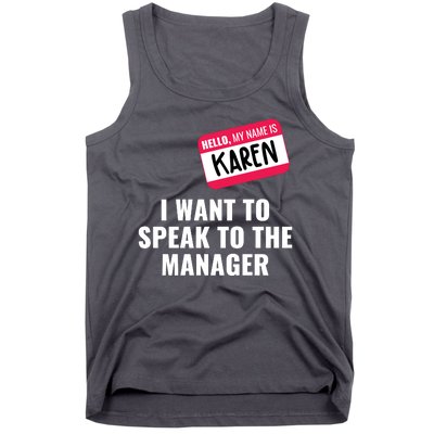 Funny Halloween Karen Costume Tank Top