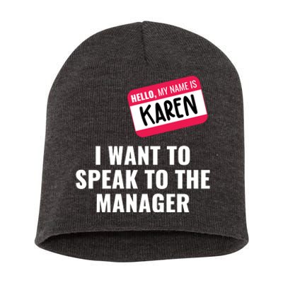 Funny Halloween Karen Costume Short Acrylic Beanie