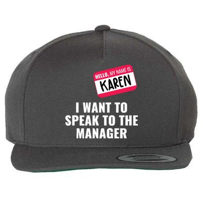 Funny Halloween Karen Costume Wool Snapback Cap