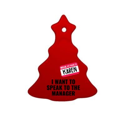 Funny Halloween Karen Costume Ceramic Tree Ornament