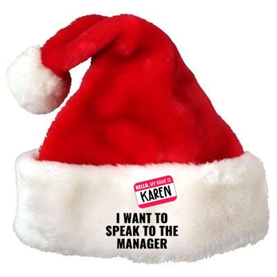 Funny Halloween Karen Costume Premium Christmas Santa Hat