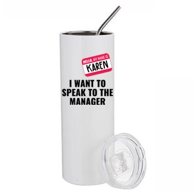 Funny Halloween Karen Costume Stainless Steel Tumbler