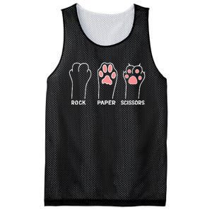 funny Hand Kitten dog Joke Game Rock Paper Scissors cat paws Mesh Reversible Basketball Jersey Tank