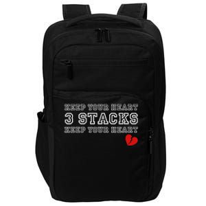 Funny Heartbreak Keep Your Heart Three Stacks Impact Tech Backpack