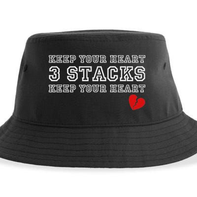Funny Heartbreak Keep Your Heart Three Stacks Sustainable Bucket Hat
