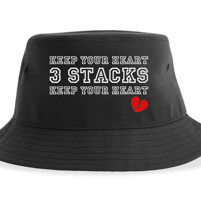Funny Heartbreak Keep Your Heart Three Stacks Sustainable Bucket Hat