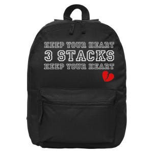 Funny Heartbreak Keep Your Heart Three Stacks 16 in Basic Backpack