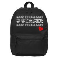 Funny Heartbreak Keep Your Heart Three Stacks 16 in Basic Backpack